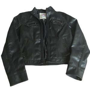 Frida Black Leather Style Jacket